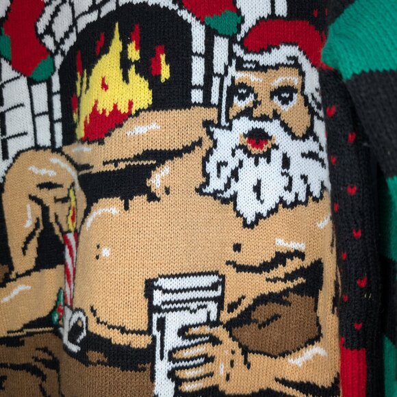 Sexy Santa "One Night Only" Christmas Sweater X-Mas - Picture 3 of 5
